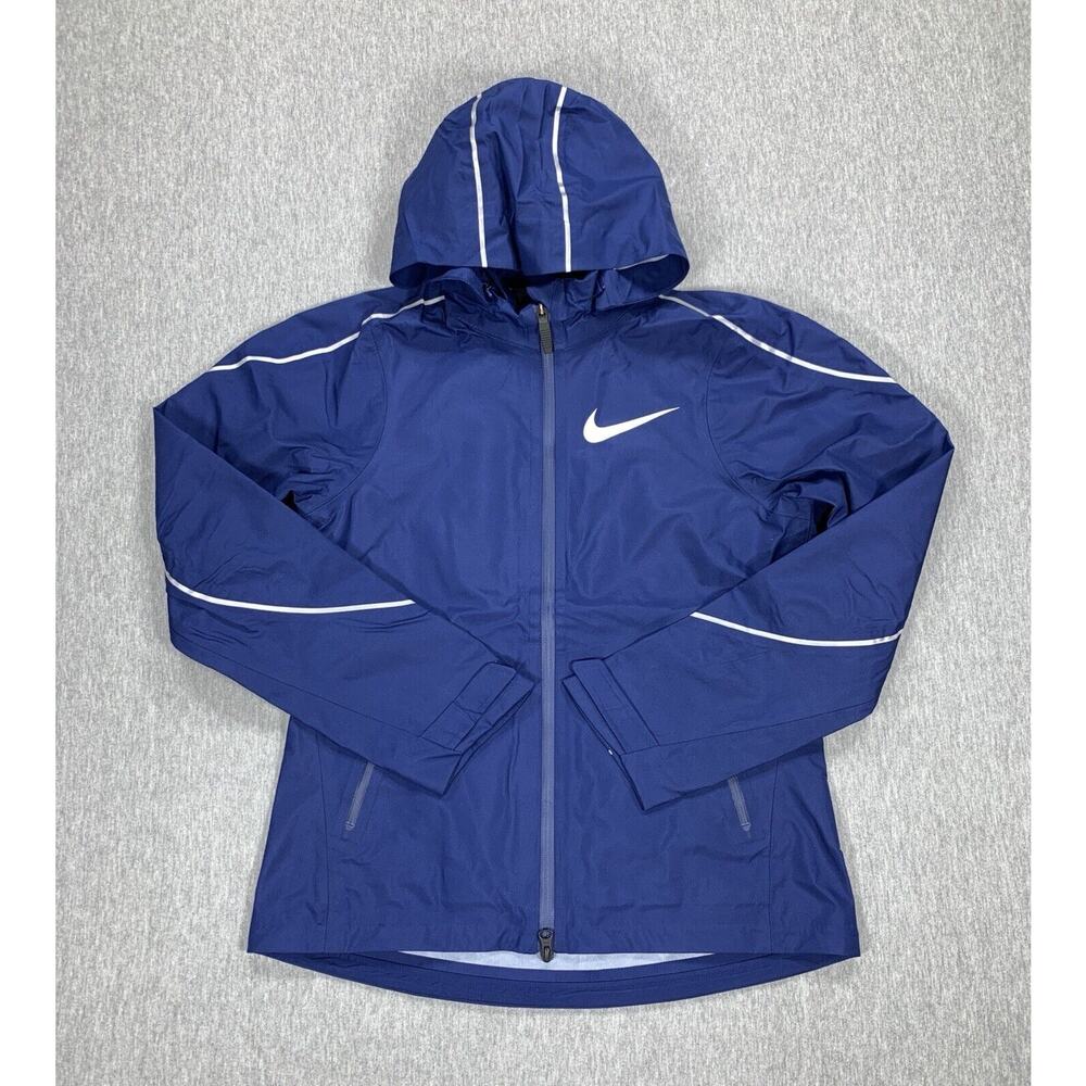 Nike Pro Elite Storm Rain Running Track Jacket Navy AJ6246-492 Women’s Small